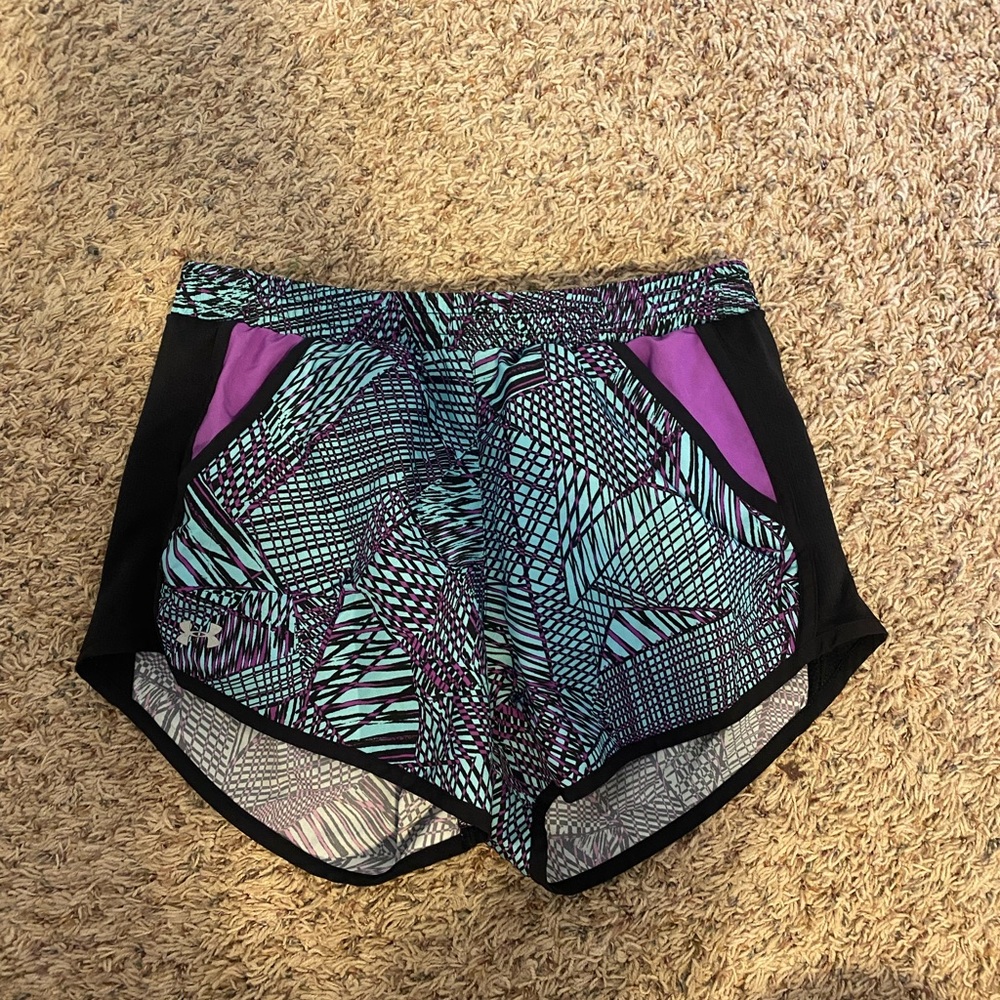 Purple & Teal Under Armour Shorts